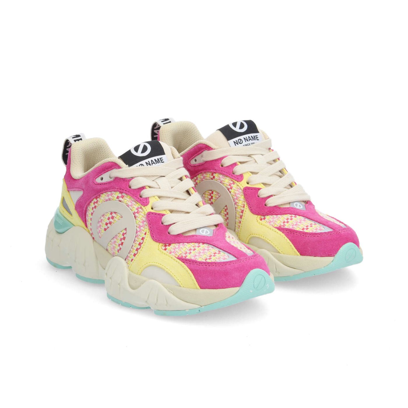 KRAZEE RUNNER W - SUEDE/GRASS/SDE - ROSE/JAUNE